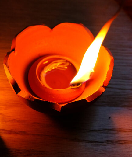 Diya lotus | lampe à huile indienne