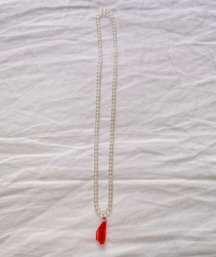 Collier indien en perles transparentes